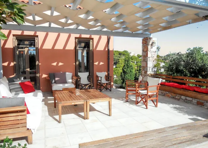 Charming House With Sea View In Chrousa, Fenced Garden