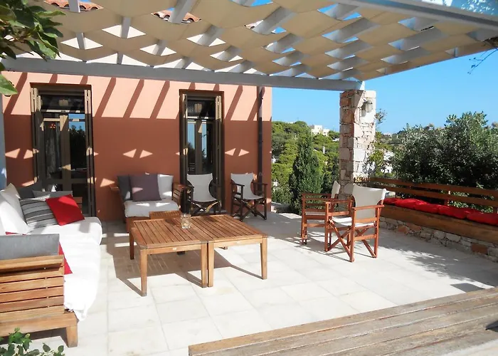 Charming House With Sea View In Chrousa, Fenced Garden