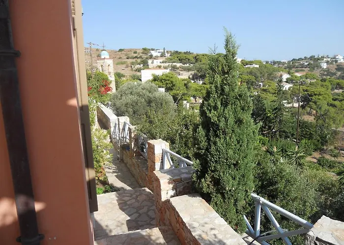 Charming House With Sea View In Chrousa, Fenced Garden