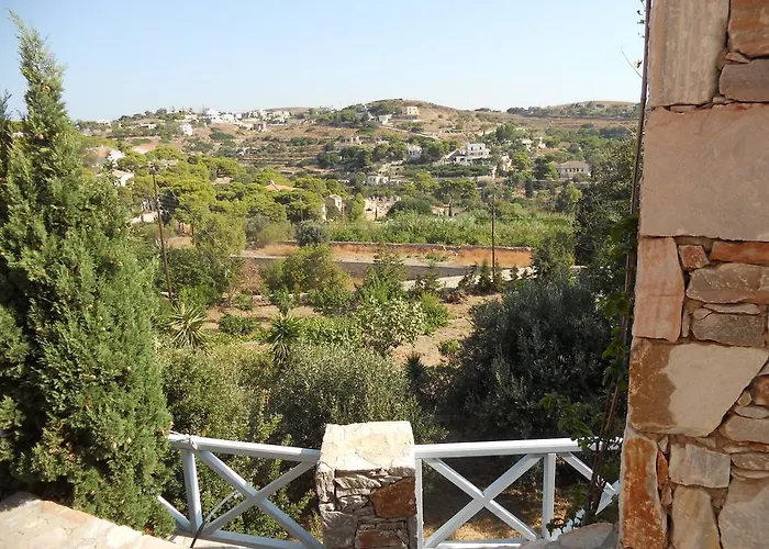 Charming House With Sea View In Chrousa, Fenced Garden