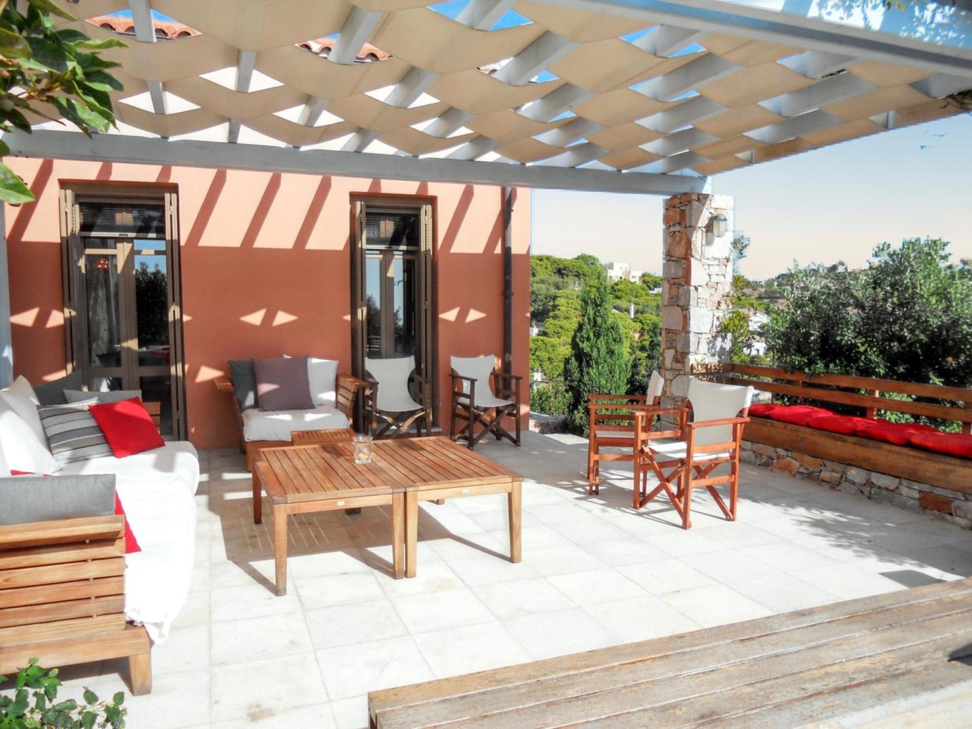 Charming House With Sea View In Chrousa, Fenced Garden Vakantiehuis *