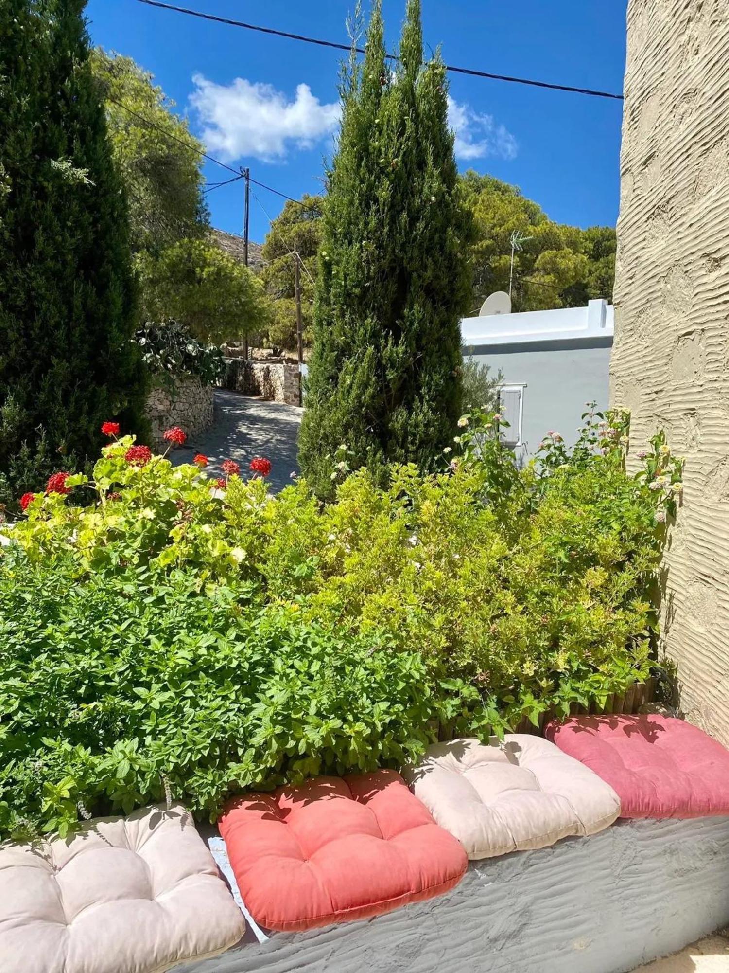 Vakantiehuis Charming House With Sea View In Chrousa, Fenced Garden *