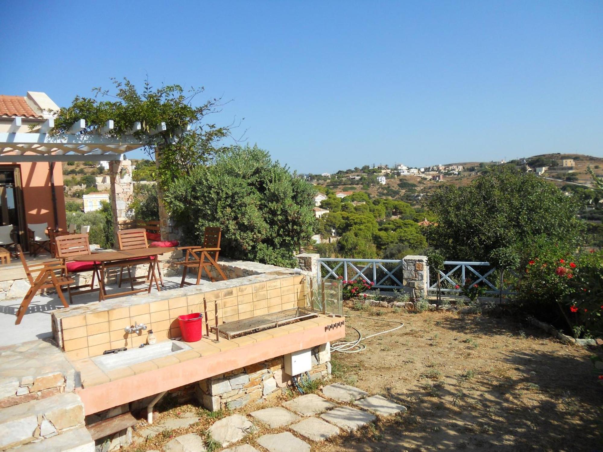 Charming House With Sea View In Chrousa, Fenced Garden Holiday home