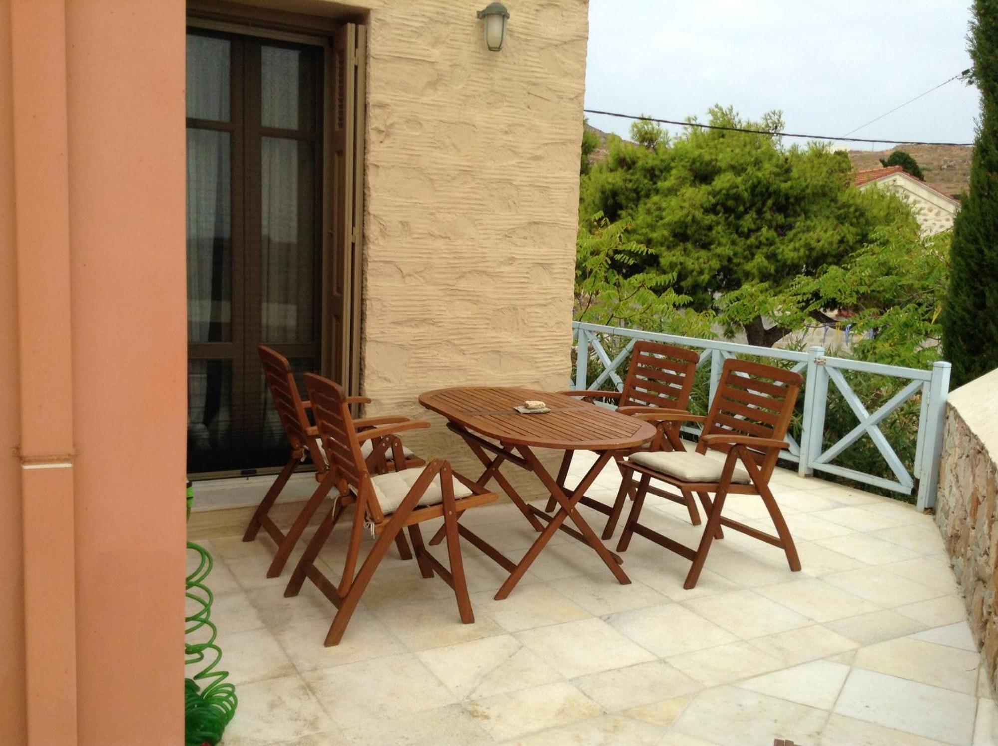 Charming House With Sea View In Chrousa, Fenced Garden *